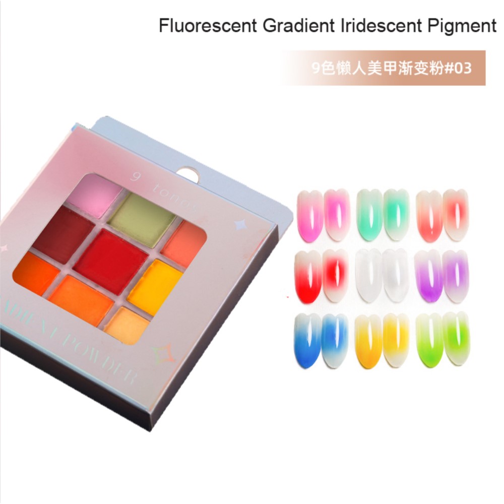 4/6/9Colors Nail Pigment Palet - Nail Art Ombre Glitter ulasan dan harga