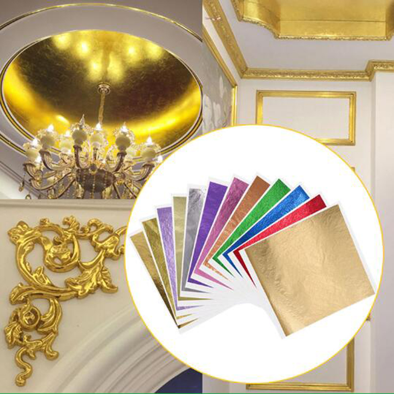 1000pcs/pack 13cm Leaf Sheets  - Nail Art Gold ulasan dan harga