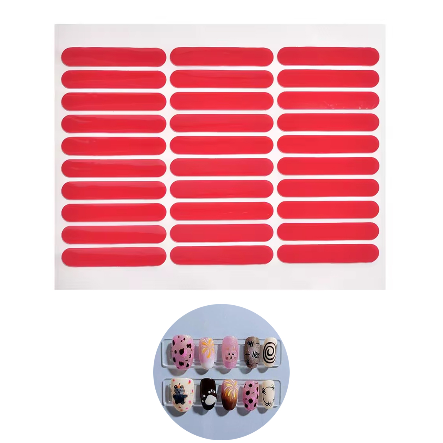 LULAA Double-Sided Crystal Tap - Striping Tape Nail ulasan dan harga