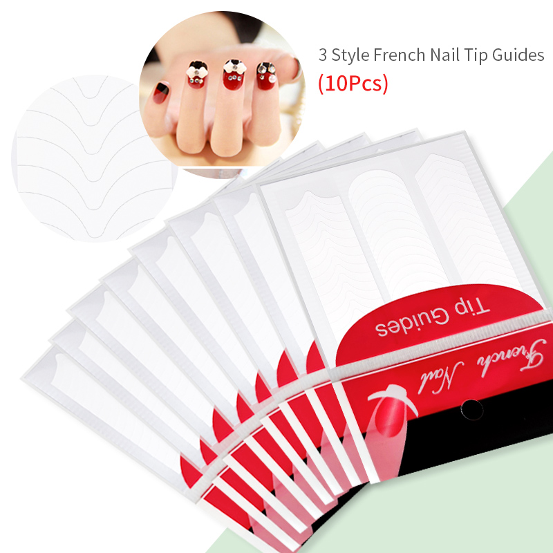 French Tip Manicure Stickers 1 - Striping Tape Nail ulasan dan harga