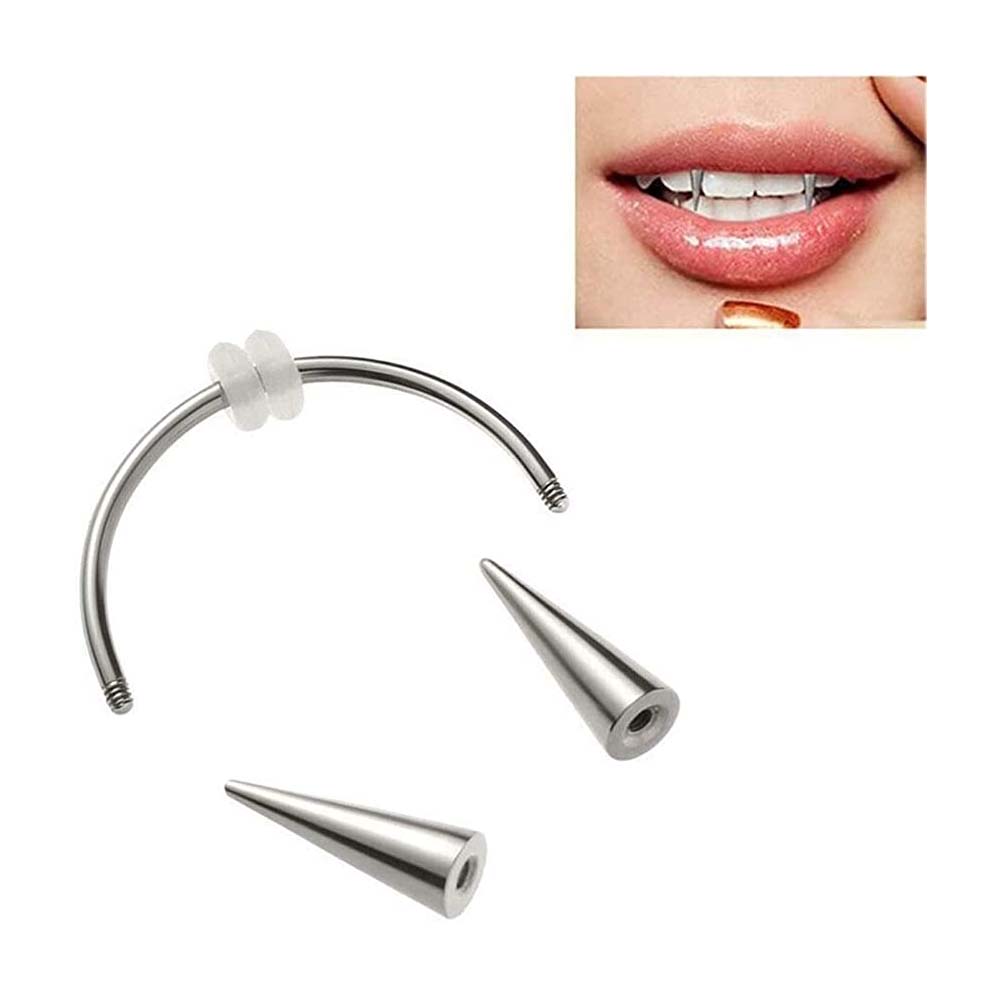 WKOUD 2 Pcs  Piercing Tiger Te - Nail Art Vampire ulasan dan harga
