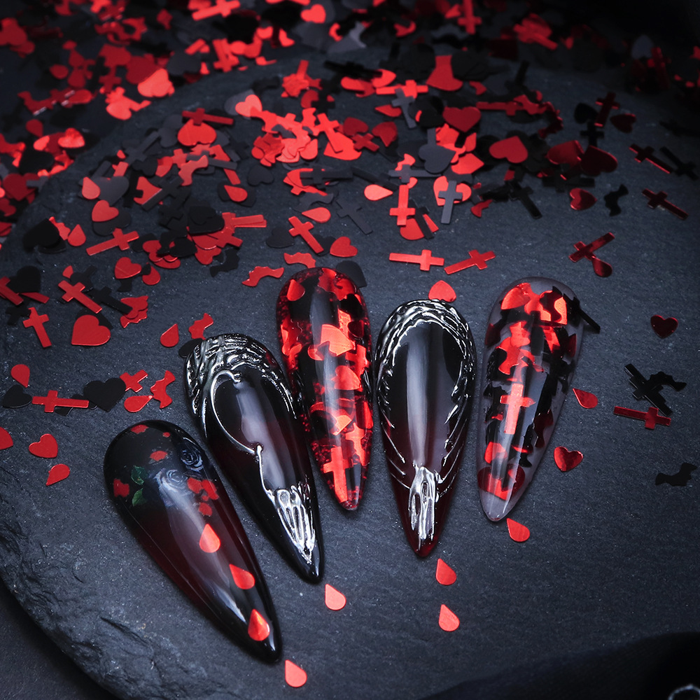 Halloween Nail Sequins 5g –Bat - Nail Art Vampire ulasan dan harga