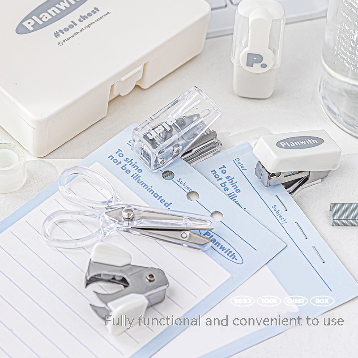 Kawaii Stationery Set, Stapler - Striping Tape Nail ulasan dan harga
