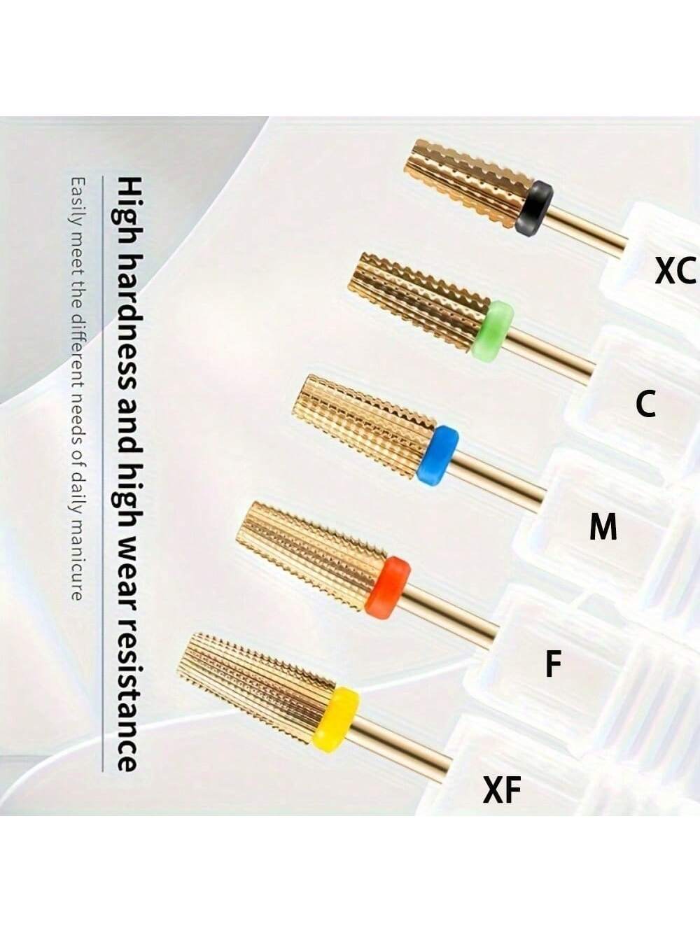 1/5Pcs Tungsten Steel Nail Dri - Nail Art Gold ulasan dan harga