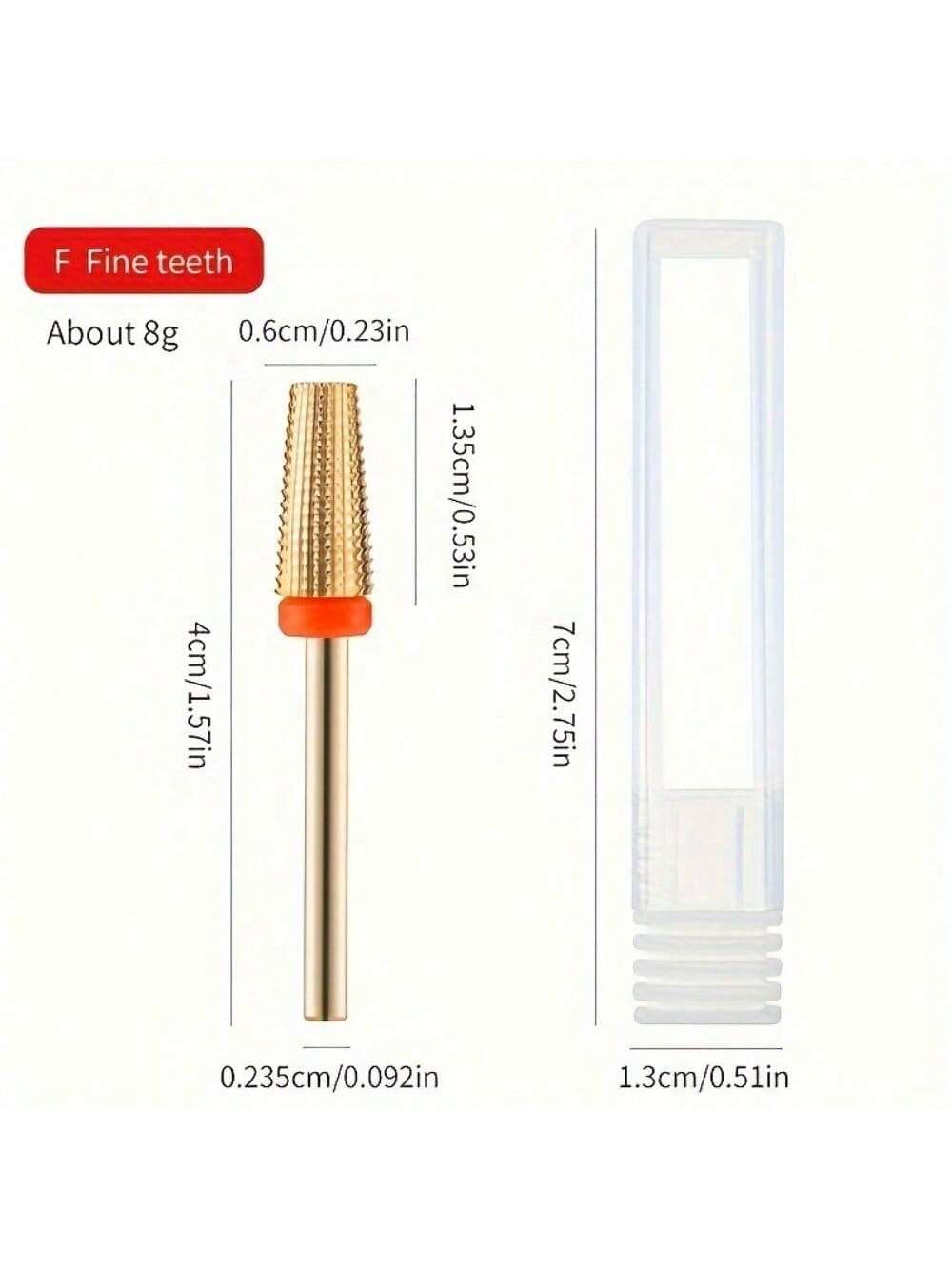 1/5Pcs Tungsten Steel Nail Dri - Nail Art Gold ulasan dan harga