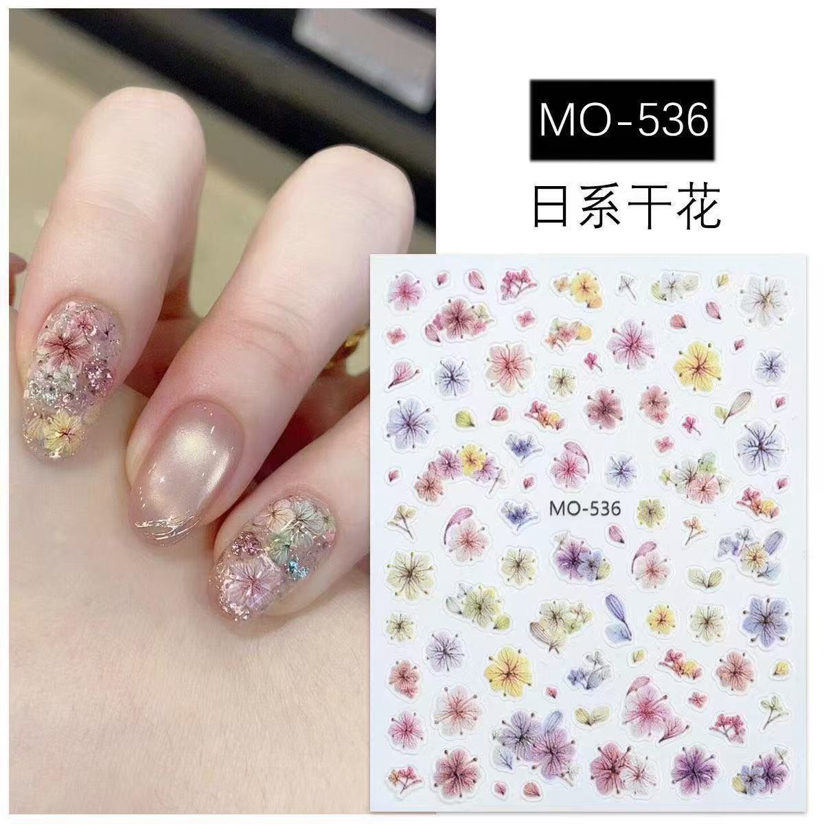 Viral Dried Flower Nail Art St - Nail Art Ombre Glitter ulasan dan harga