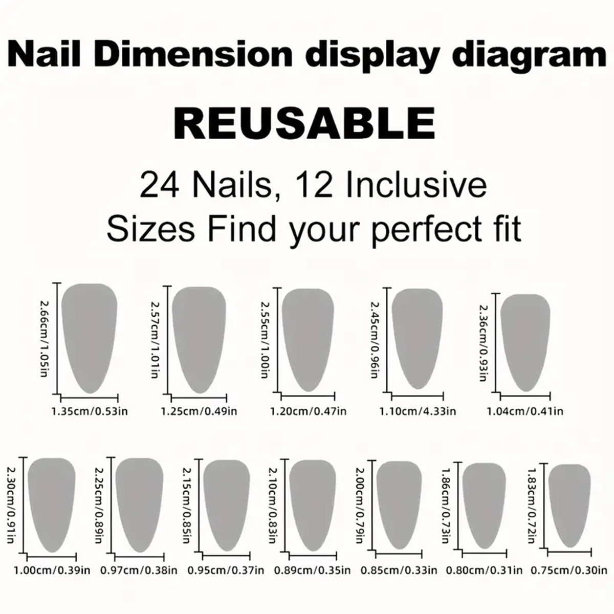 24pcs Almond Press On Nails,Nu - Nail Art Gold ulasan dan harga