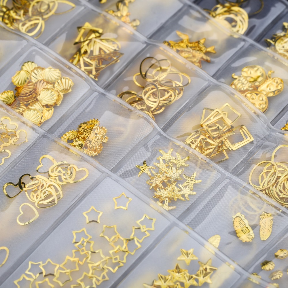 Mix Glitter Metal Frame Gold N - Nail Art Gold ulasan dan harga