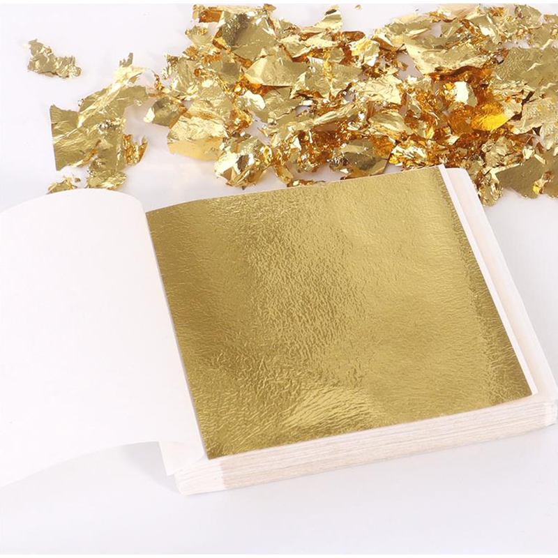 200Pcs Golden Leaf Foil Leaf S - Nail Art Gold ulasan dan harga