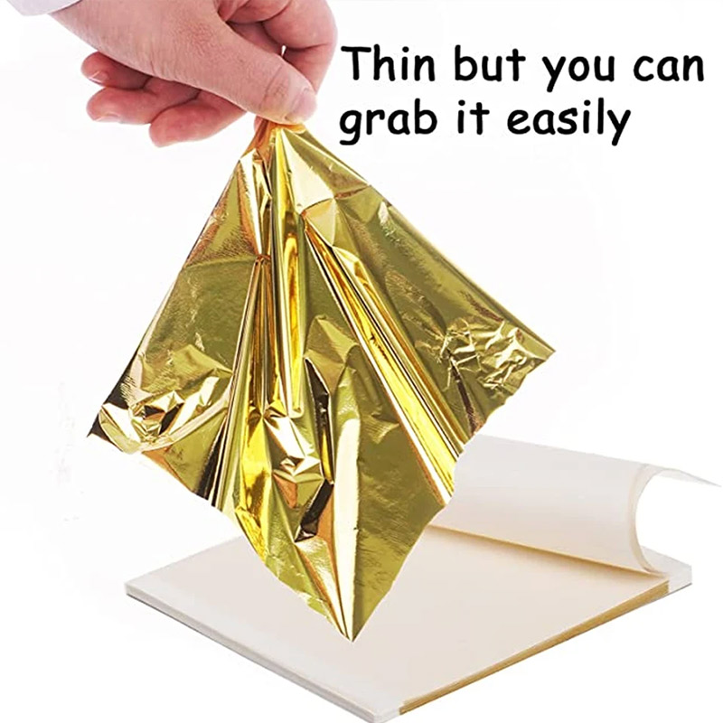 200Pcs Golden Leaf Foil Leaf S - Nail Art Gold ulasan dan harga