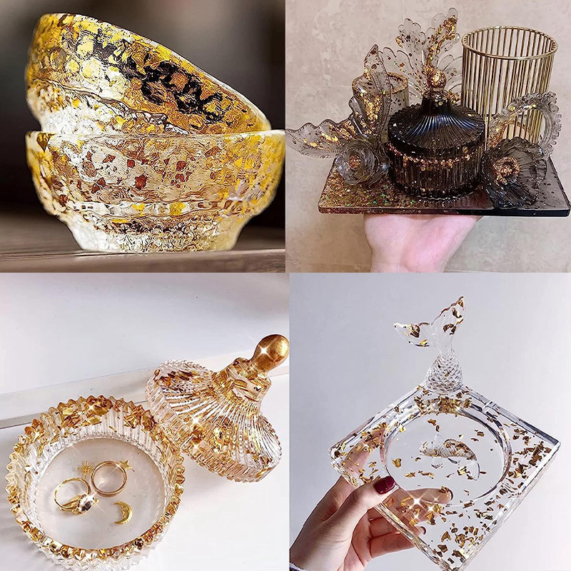 200Pcs Golden Leaf Foil Leaf S - Nail Art Gold ulasan dan harga