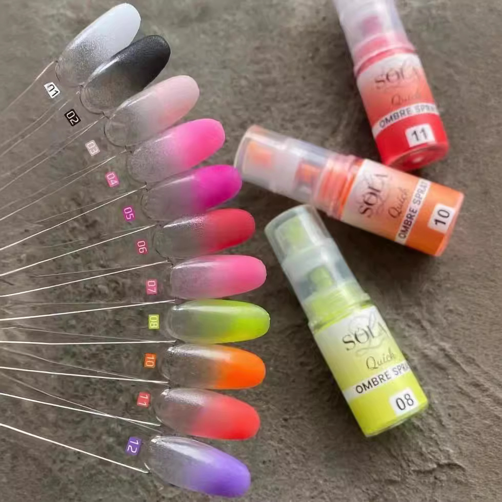 Hot Sell 10g Tube Ombre Spray  - Nail Art Ombre Glitter ulasan dan harga