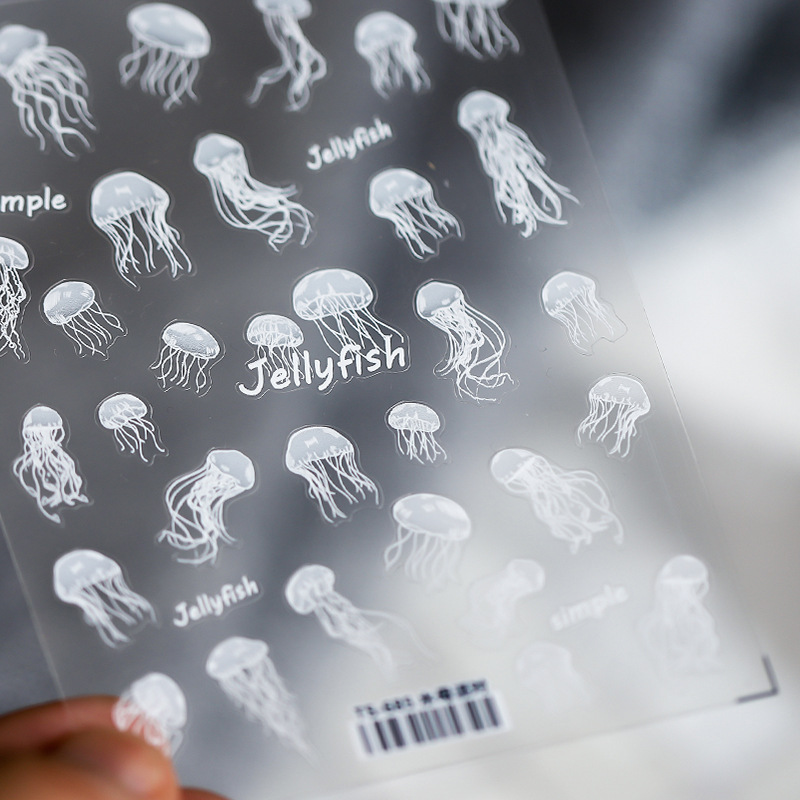 1 Sheet 5D Realistic Relief Si - Nail Art Natural Simple ulasan dan harga