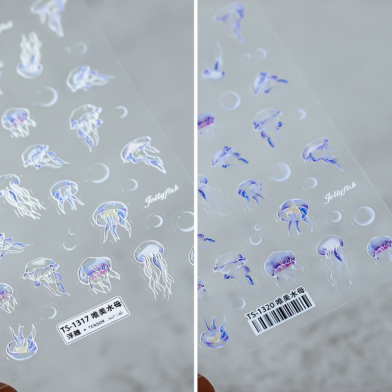 1 Sheet 5D Realistic Relief Si - Nail Art Natural Simple ulasan dan harga