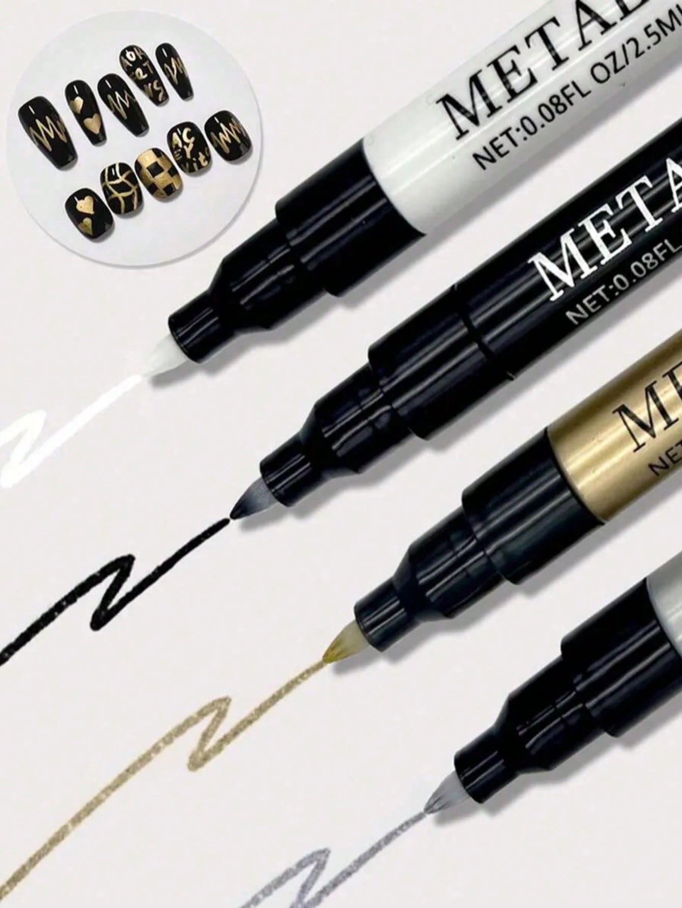 0.8mm 1PC Nail Art Pen, White  - Nail Art Gold ulasan dan harga