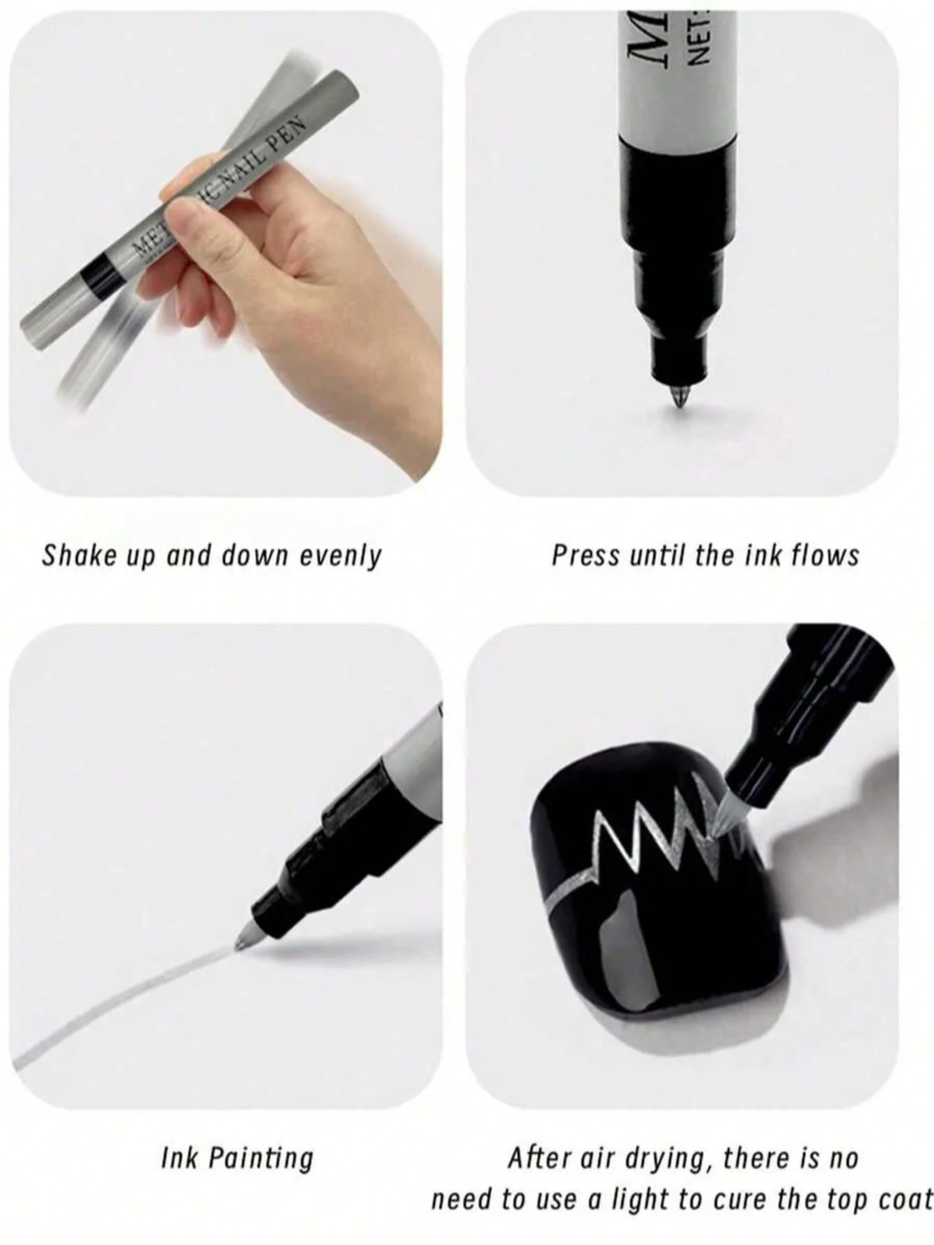 0.8mm 1PC Nail Art Pen, White  - Nail Art Gold ulasan dan harga