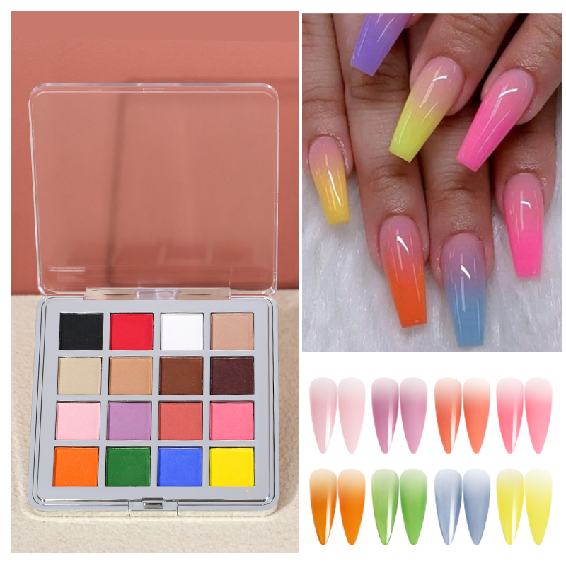 Mocmaki DIY Gradient Nail Powd - Nail Art Ombre Glitter ulasan dan harga