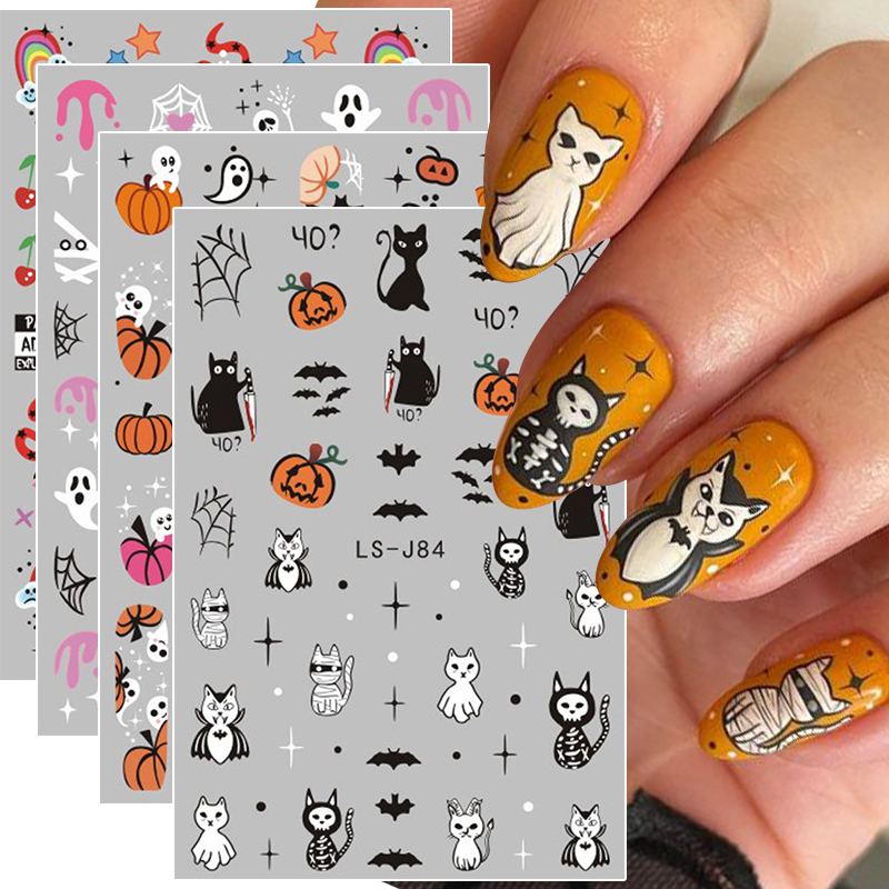 4pcs Halloween Gothic 3D Nail  - Nail Art Vampire ulasan dan harga