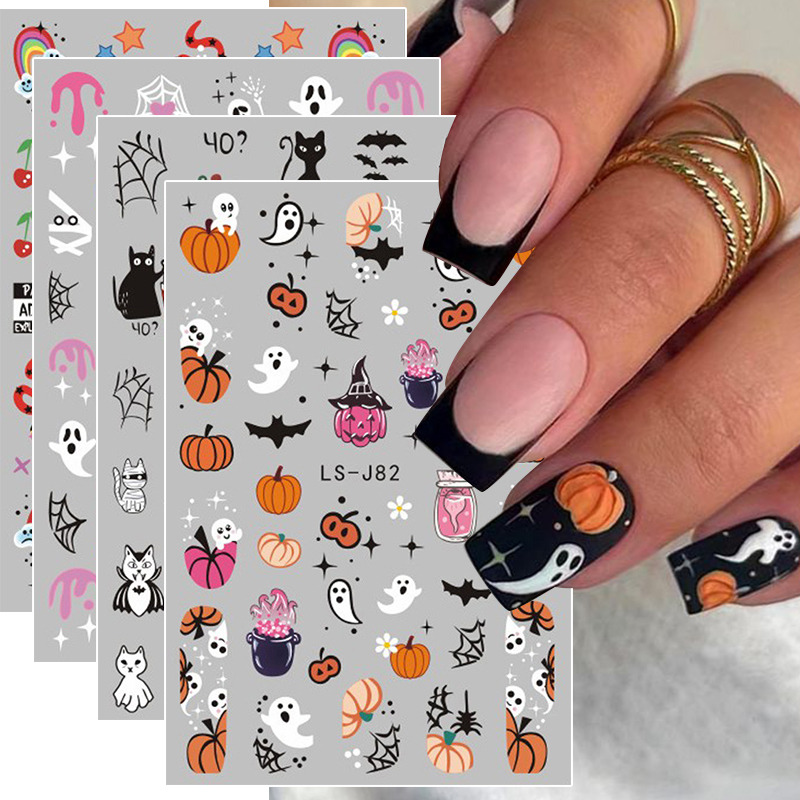 4pcs Halloween Gothic 3D Nail  - Nail Art Vampire ulasan dan harga