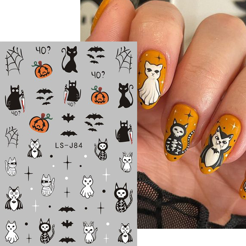 4pcs Halloween Gothic 3D Nail  - Nail Art Vampire ulasan dan harga