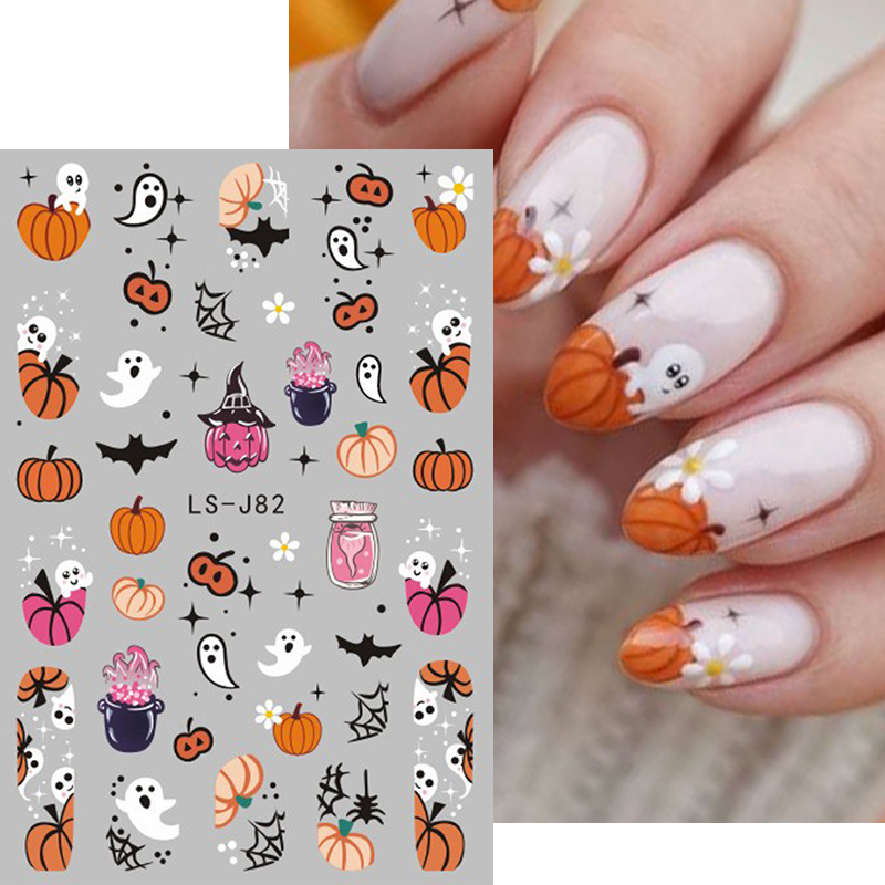4pcs Halloween Gothic 3D Nail  - Nail Art Vampire ulasan dan harga