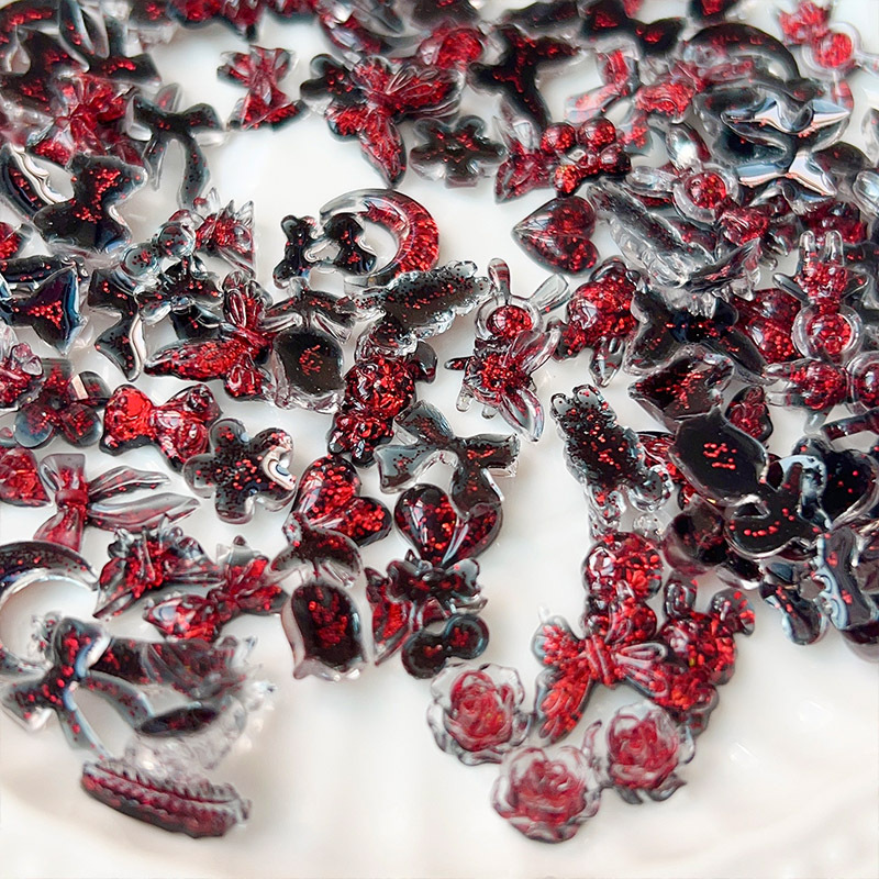 30PCS Vampire Style 3D Bow Nai - Nail Art Vampire ulasan dan harga