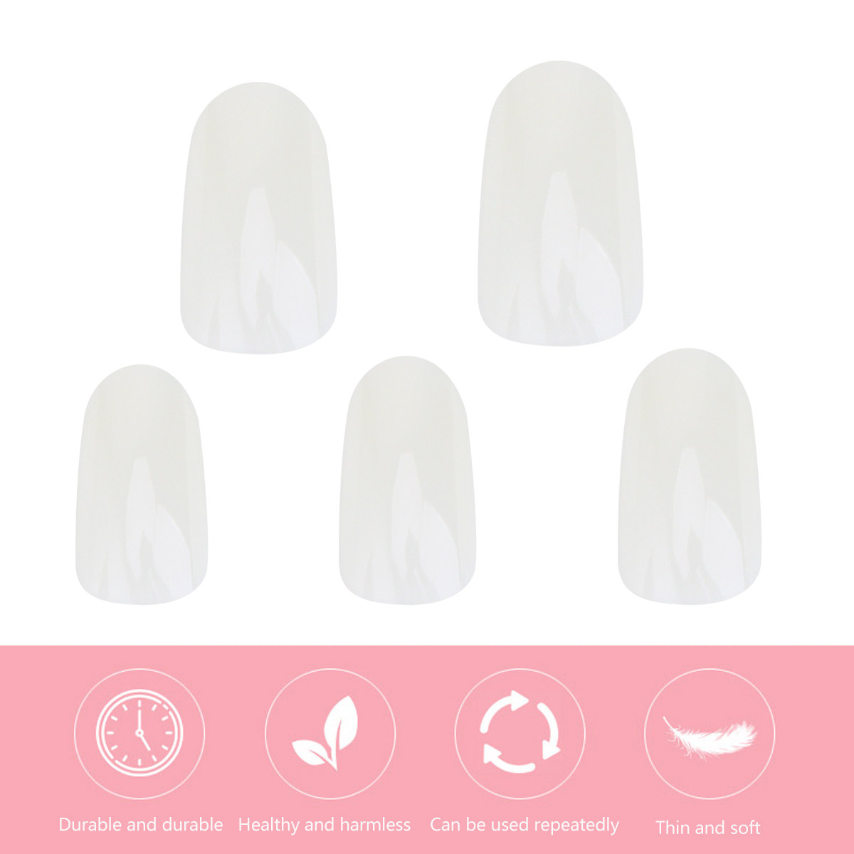 600Pcs False Nails Natural Col - Nail Art Natural Simple ulasan dan harga