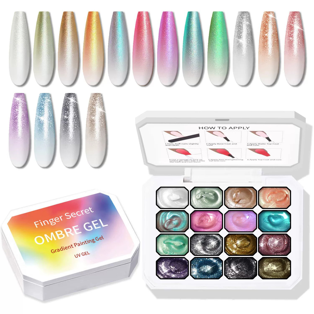 9-24 Colors Solid Cream Ombre  - Nail Art Ombre Glitter ulasan dan harga