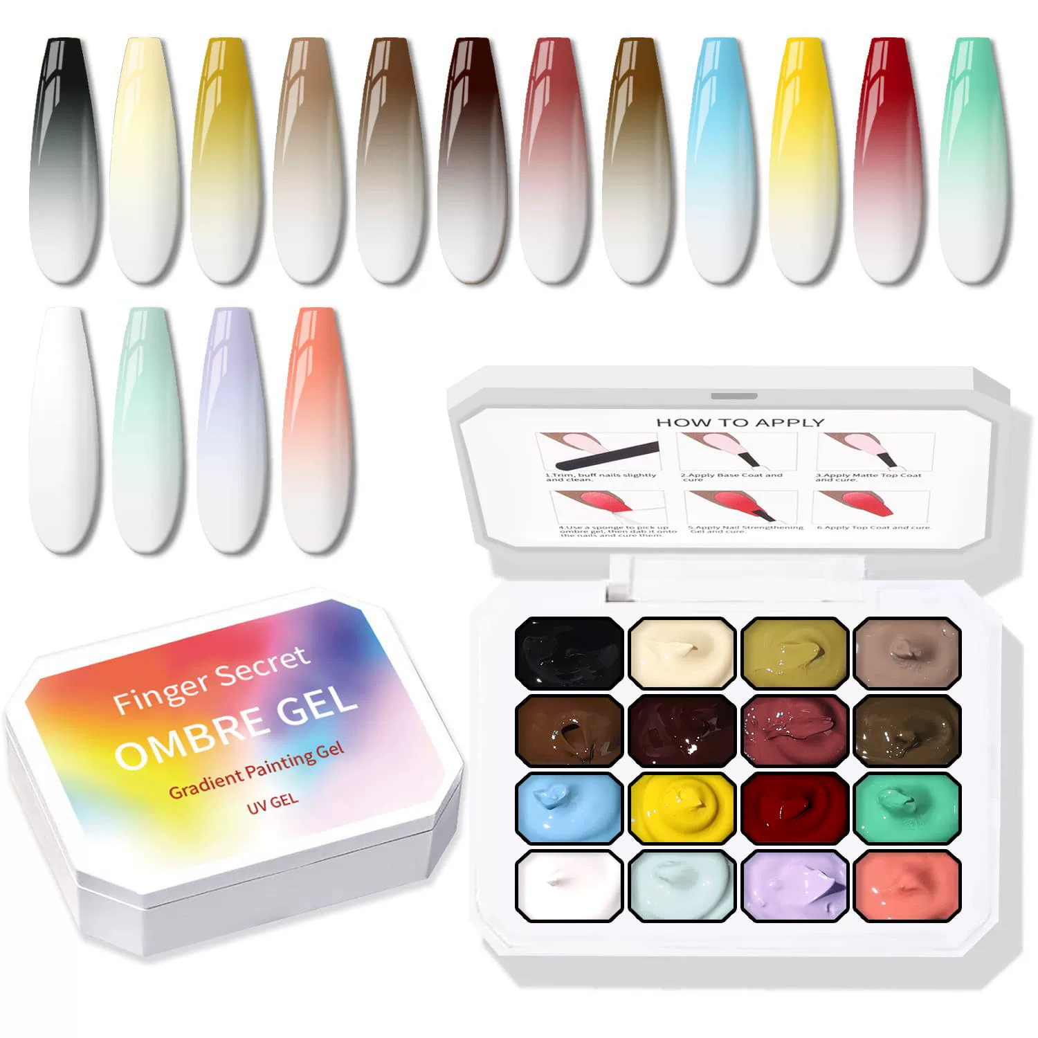 9-24 Colors Solid Cream Ombre  - Nail Art Ombre Glitter ulasan dan harga